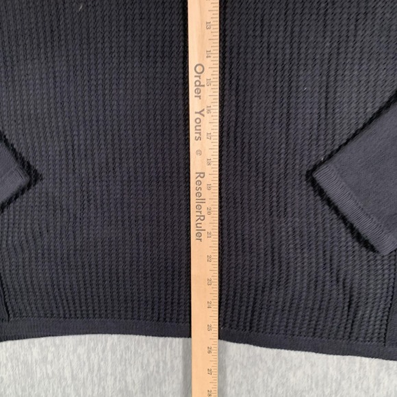 Carbon2Cobalt Sweater Mens XL Navy V Neck Cotton Cashmere Knit Pullover Textured - Picture 7 of 9